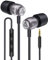 Ludos Clamor Auriculares In Ear con Cable y Microfono, 5 Años de Garantía, Cascos Espuma de Memoria, Cable Reforzado, Graves, Earphones para para iPhone, iPad, Samsung, Mi, Xiaomi, Huawei, Gaming