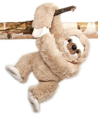 Inware 9234 - Faultier Fauli, mit Klettverschluss, 40 cm, beige, Kuscheltier