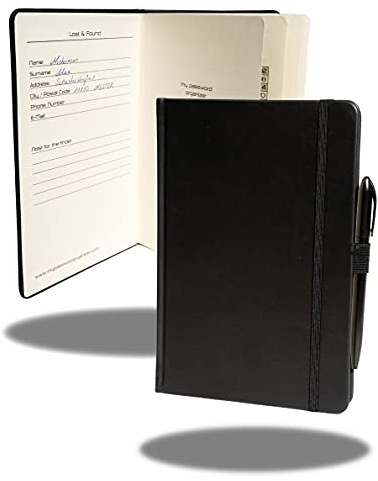 JOAM® Passwort Buch – Passwörter sicher offline verwalten - Passwortbuch mit Register A-Z und Spezialseiten – Passwort Manager für Privat & Büro - Notizbuch/Organizer für Passwörter A5