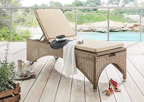 Beauty.Scouts Outdoor Collar Edition DEST Rollliege Hauke, sempuluth, 200x70x56cm, ohne Polster, Gartenliege, Sonnenliege, Garten, Balkon, Balkonliege, Terrassenliege, Terrasse