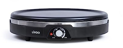 Livoo – Crêpière XXL DOC239 - Ø 38 cm, 1350W, plaque amovible, antiadhésif