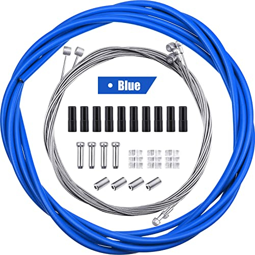 4 Stück Universal Fahrrad Innen Bremse Kabel Gehäuse Kit Fahrrad Bremskabel Ersatz für Berg und Rennrad (Blau)