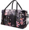 Jadyn Lola Reisetasche, Wochenend-Tasche/Übernachtung Tasche, Fitnessstudio Tragetasche für Damen, Herren - Schwarz, Floral - Medium - Polyester - 31 Liter - Duffelbag