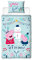 Peppa Pig Offizielles Lizenzprodukt für Einzelbett | Blaues Schneemann-Design, wendbares 2-seitiges Design, perfekt für jedes Kinderzimmer (Einzelbett)