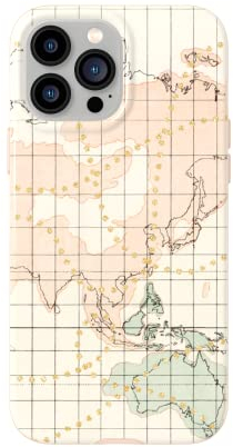 Tech21 T21-9357 Evo Art Wanderer's Map for iPhone 13 Pro Max – Protective Phone Case with Exclusive Artwork and 12ft Multi-Drop Protection, Wanderer's Map Print