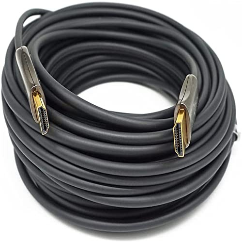 DTech Cable HDMI delgado de fibra óptica 2.0 UHD 4K 60 Hz 18 Gbps en la pared para proyector de monitor de juegos Ultra HD (328 ft)