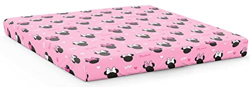 Jay Franco Disney Minnie Mouse Hearts & Love 100% Cotton Double Fitted Sheet