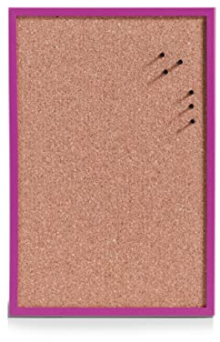 Zeller 70136 Pinboard, Kork/Kiefer lila, ca. 40 x 59 cm, Pinnwand, Büro, Kinderzimmer …