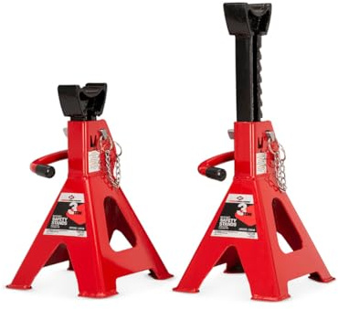 AFF Jack Stands (3 and 6 Ton Capacity) - Heavy Duty Ratchet Style Car Jack Stands - (1 Pair)