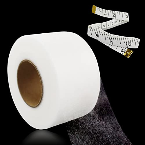 SZXMDKH 70 Yards Iron On Hemming Webband, perfekt zum Bügeln, Kleben, Patching von Kleidung, Stoffverschmelzung – Schulabzeichen, Hosen usw. – kein Nähen erforderlich (60 mm breit, weiß)