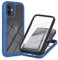 iPhone 12 Mini Case with Built-in Screen Protector, 360 Full Body Protective Cover Heavy Duty Anti-Scratch Shockproof Slim Silicone Bumper Clear Phone Case for iPhone 12 Mini 5.4, Blue