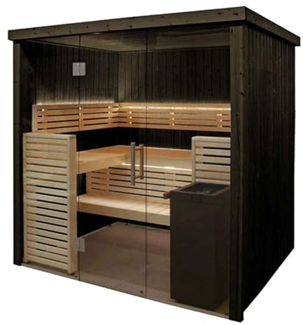 Cabine de Sauna Harvia 206 x 203 x 202 cm 2 ou 3 Personnes poêle à Sauna fournis
