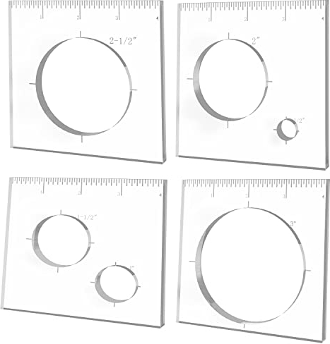 HXLPAY Router Jig Template Kreis Inlay-Vorlagen 4'' Dekorative Werkzeug-Schablone für Holzbearbeitung (4-teilig)