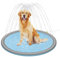 EUGAD Piscine pour Chien, Tapis de Jet d'eau, Baignoire Chien, Tapis de Pulvérisation, Piscine Pliable et Portable en PVC, Fond Antidérapant, 150×7cm pour Grands Chiens, Gris+Bleu, 0024GYYC