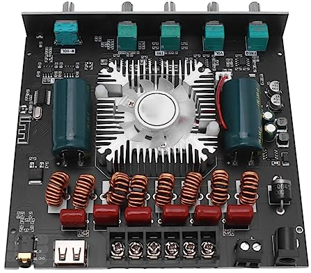 Tbest Amplificador de Potencia de Audio, Placa Amplificadora de Potencia Bluetooth 2.1 Canales Módulo de Placa Amplificadora Bluetooth Placa AMP para PC Portátil