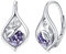 Juni Geburtsstein Ohrringe 925 Sterling Silber Ranke Leverback Ohrringe für Frauen Geburtsstein Creolen Schmuck für Frauen (Alexandrit)