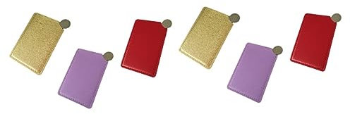 minkissy Lot de 2 Miroirs de Maquillage Portables avec Cadre en Acier Inoxydable pour Femmes Miroirs de Poche Miroirs Cosmétiques Miroirs de Voyage de Couleur Aléatoire 3 Pièces