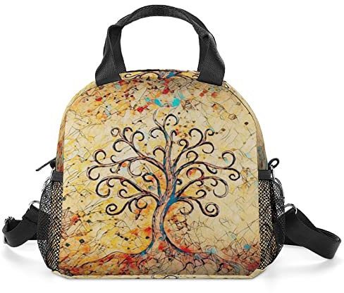 874 Porta Pranzo Stampa Estetica Dell'Albero Vintage Borsa Da Pranzo Isolato Borsa Del Pranzo Riutilizzabile Sacchetto Pranzo Per Viaggi Donna Uomo