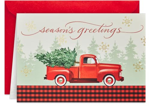 Hallmark Weihnachtskarten, rustikaler roter Lastwagen (40 Karten und 40 Umschläge) Weihnachtsgrüße