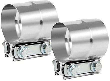 DOCAS 2 piezas Ø 63 mm reductor acero inoxidable abrazadera de escape tubo conector acero inoxidable,adaptador reductor de tubo de escape