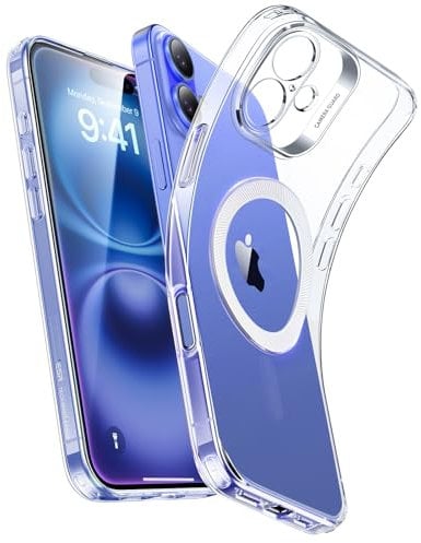 ESR for iPhone 16 Case, Compatible with MagSafe, Camera Protection, Shockproof Thin Cover, Resists Yellowing and Scratches, Magnetic Phone Case for iPhone 16, Zero Series, Clear