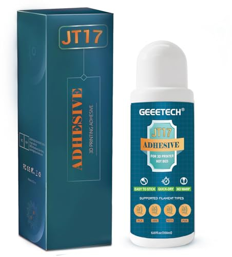 DERUC Colle pour imprimante 3D, spray adhésif 3D pour imprimante 3D, colle 3D, colle d'impression 3D Adhérence parfaite de la première couche avec filament PLA, ABS, PETG, 150ML (JT16)