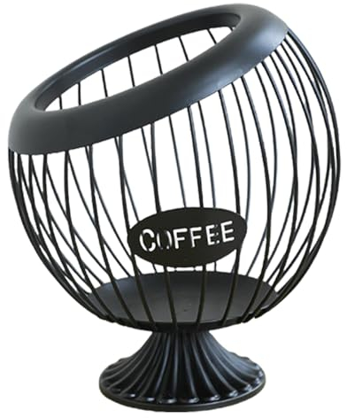Wezalget Espresso Pod Holder - Metal Organizer Coffee Cup Holders | Sturdy Metal Coffee Cup Basket, Tidy Up Your Coffee Station Elegant Metal Wire Organizer