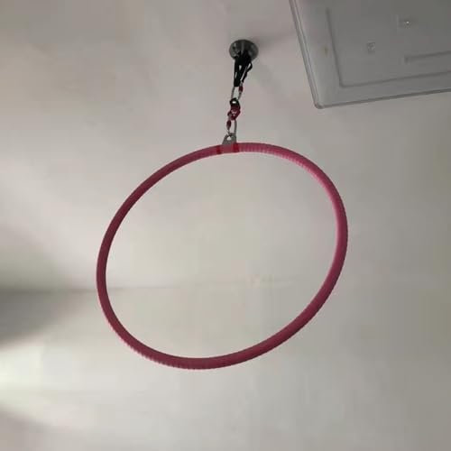 Antenne Yoga-Reifen Antenne Yoga-Reifen-Kit mit rutschfestem Klebeband und Deckenverankerung, Hängender Yogareifen für Zuhause/ Tanzstudio/ Fitnessstudio, Großer Edelstahl-Reifen für Frauen/Männer(25m