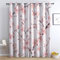 Japan Kirschblüten Vorhang, Tuschemalerei Gardinen mit Ösen 2er Set Verdunkelungsvorhang, Modern Floral Vorhänge, Wohnzimmer Schlafzimmer Kinderzimmer Blickdichte vorhänge, 170x200 cm j1&-28