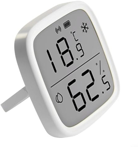 Zoegneer 1 PC Écran LCD sans fil Capteur d'humidité et de température Smart Home Grand écran Capteur de température et d'humidité pour SNZB-02D pour Zigbee