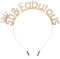Qianyu Stirnbänder 50. Geburtstag Haarreif Frauen Kopfschmuck Glitzerndes Happy Birthday Tiara Strass Haarband Fabelhaftes Stirnband Dekoration Goldene Haarreifen für Süße Party Halloween Weihnachts