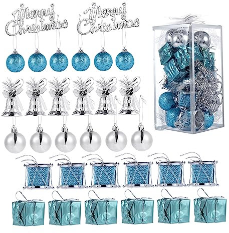 Ciieeo 1 Christbaumschmuck Bruchsichere Kugelweihnachtsverzierung Weihnachtsschmuck 2020 Christbaumkugeln Weihnachtsbaumschmuck Weihnachts-Mini-Trommel- Weihnachten Plastik Blue