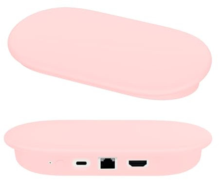 Case for Google TV Streamer 4K, Protective TV Box Case, Silicone Protective Case Cover, Protective Sleeve Shell (Pink)