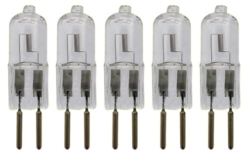 UGEFKMQ Halogen Glühbirne G6.35 50W 24V Wolfram-Halogenlampen Gy6.35 24V 20W 35W 50W 75W 100W 150W 200W 250W GY6.35 Bi-pin Lampen Warmweiß 5Pc 75W