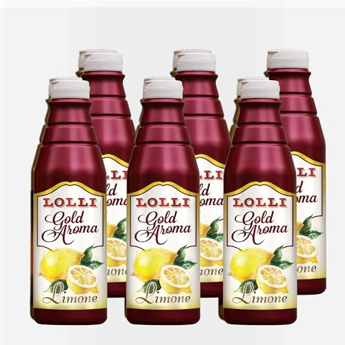 LOLLI - Aromi in pasta per preparazioni professionali, ideali per dare gusto a tantissimi prodotti di pasticceria e gelateria, senza coloranti, linea GOLD (6 flaconi - 800g, Limone)