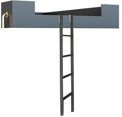 Scaletta regolabile per letto a castello per camper e dormitorio, altezza 165 cm, con ganci