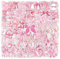 103 pegatinas de lazo rosa para botellas de agua, bonitos patrones, autoadhesivas, a prueba de humedad, estéticas vintage, para portátil, teléfono, diario, calcomanías decorativas con nudo de lazo