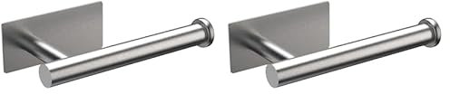 Ibergrif MK34052 - Selbstklebender Toilettenpapierhalter, klopapierhalter WC Ohne Bohren, Toilettenpapier Halterung, Edelstahl, Einheitsgröße, Grau (Packung mit 2)