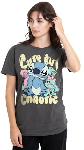 Lilo & Stitch Stitch Cute But Chaotic Frauen T-Shirt Charcoal