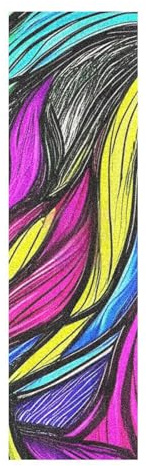voucong Griptape für Skateboard, wasserfest, 84 x 22,9 cm, bunt, neonfarben, unregelmäßig, abstrakte Textur, Griptape für Skateboard, Skateboard, 84 x 22,9