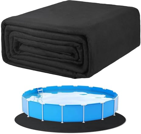 Inscrip Alfombrilla redonda para piscina, alfombra de suelo para exterior, alfombrilla de protección para el suelo, alfombrilla de protección del suelo redonda para interiores, piscina (3 m)