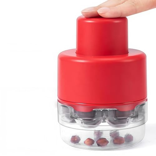 7-en-1 Denoyauteur Cerise, Dénoyauteur Olives en 7 Trous | Dénoyauteur Manuel Cherry Corer Multifonctionnel pour Faire la Cerises Confiture,Cuisine (Rouge)