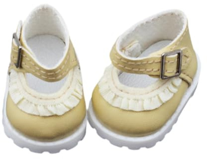 KIOALXZ Adorable Doll Miniature Shoes Fashionable Doll Clothing Accessories Fit For 15cm 17cm Dolls For Kids for Buckle Girl Flats Shoes Casual Shoe Accessory