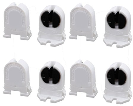 sourcing map 8 Stück T5 Leuchtstofflampenhalter G5 Sockel Bi-Pin Lampenfassung AC 500V 2A für Leuchtstoffröhre