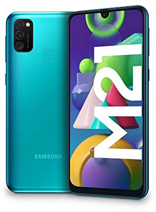 Samsung Galaxy M21, Smartphone, Display 6.4 Super AMOLED, 3 Fotocamere Posteriori, 64GB Espandibili, RAM 4 GB, Batteria 6000 mAh, 4G, Dual Sim, Android 10, 188 g, [Versione Italiana], Green