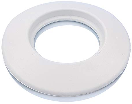 TYGERIX® DN 60 mm / 6 cm / 2 3/8 (2.375 inch) White Rubber Wall Cover Rosette | Universal and Flexible | Temperature Resistant | Hole Cover | Flue Collar | for Boiler Stove and Pipes