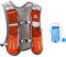 Laufrucksack Trinkrucksack 5L Leichter Laufen Rucksack Fahrradrucksack mit Optional Trinksystem für Damen Herren (Orange mit 1.5LTrinkblase)