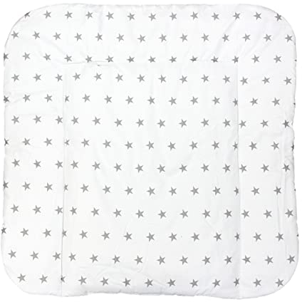 TupTam Matelas à Langer à Motifs pour Bebe Filles et Garçons, étoiles Blanc, 70 x 60 cm