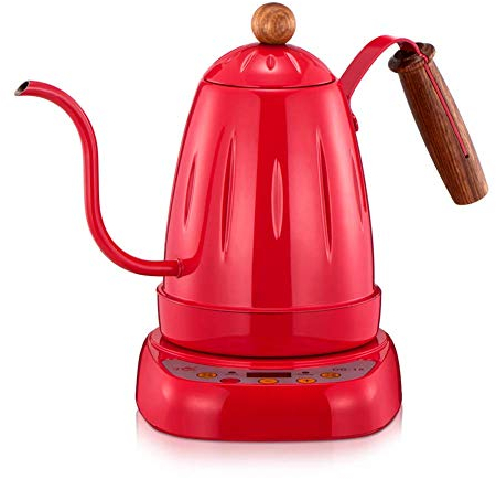 SHERAF Bollitore Elettrico per caffè in Acciaio Inossidabile, pentola elettrica in Acciaio Inossidabile, Cuscinetto Isolante/riscaldante, 700 ml, Giallo (Rosso) Lofty Ambition