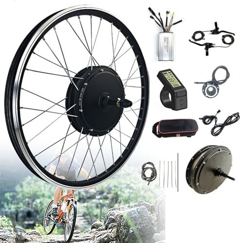20 /24/26 /27.5/28 /29/700C Kit de conversión de bicicleta electrónica Kit de bicicleta eléctrica de rueda trasera 48V 500W/1000W/1500W Motor Ebike Kit con pantalla LCD4,27.5inch-48V/1000W